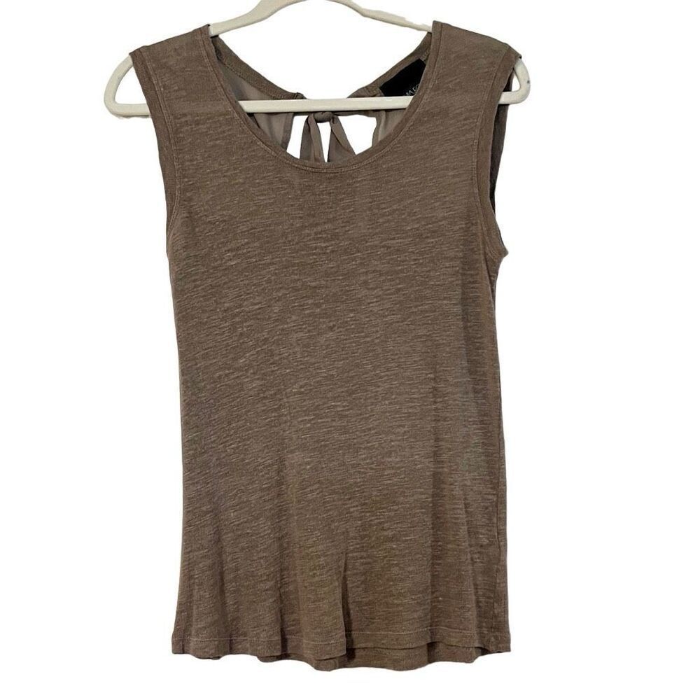 Cynthia Rowley Sleeveless Tank Sheer Tie Bow Back XS